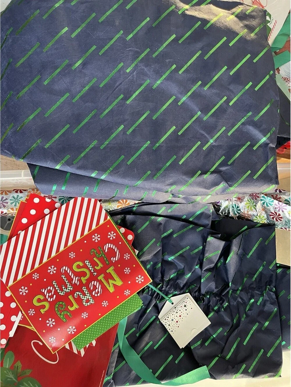 Large Lot of Christmas Boxes, Gift Bags - Large Medium Small Credit Card Boxes